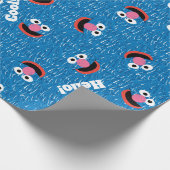 Grover Furry Face Pattern Cadeaupapier (Hoek)