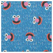 Grover Furry Face Pattern Stof (Swatch)