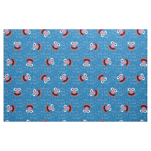 Grover Furry Face Pattern Stof (Fat Quarter)