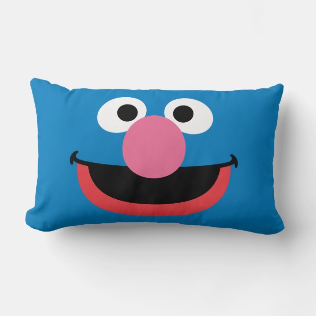 Grover Gezichts Kunst Kussen (Voorkant)
