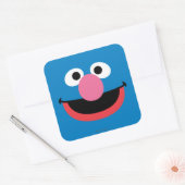 Grover Gezichts Kunst Vierkante Sticker (Envelop)