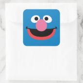 Grover Gezichts Kunst Vierkante Sticker (Tas)