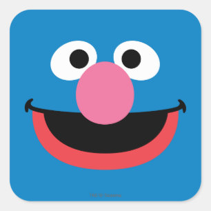 Grover Gezichts Kunst Vierkante Sticker