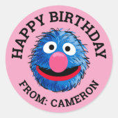 Grover | Happy Birthday Gift Label (Voorkant)