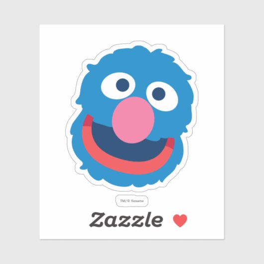 Grover Head Sticker (Vel)