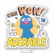 Grover | Ik ben te Schattig Sticker (Voorkant)