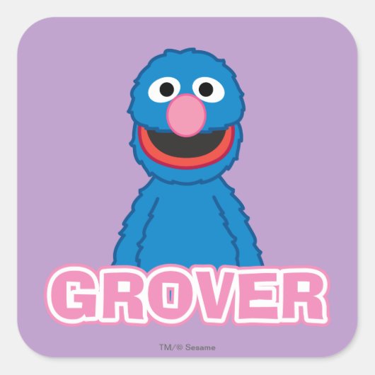 Grover Klassieke Stijl Vierkante Sticker (Voorkant)