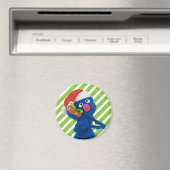 Grover met een Kerstmanhoed Magneet (Insitu (Vaatwasser))