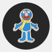 Grover Reindeer Ronde Sticker (Voorkant)