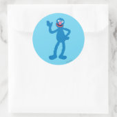 Grover Staand Ronde Sticker (Tas)