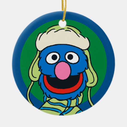 Grover Winter Hat Keramisch Ornament (Voorkant)
