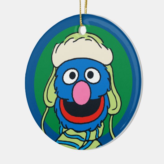 Grover Winter Hat Keramisch Ornament (Links)