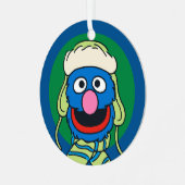 Grover Winter Hat Metalen Ornament (Voorkant links)