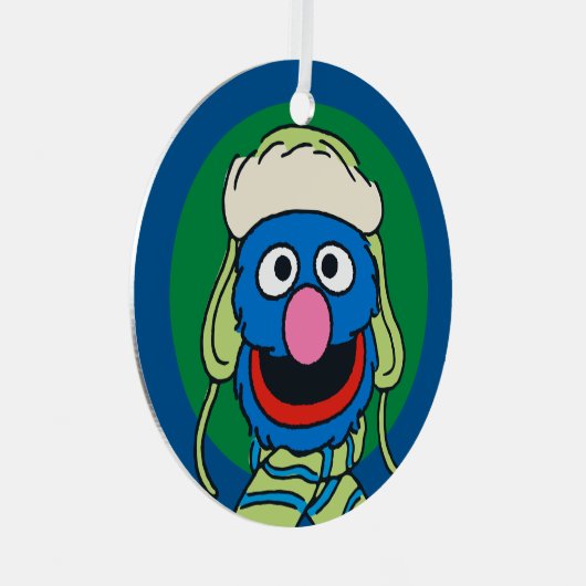 Grover Winter Hat Metalen Ornament (Voorkant Rechts)