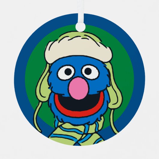 Grover Winter Hat Metalen Ornament (Voorkant)