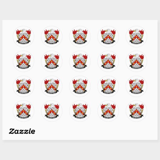 Groves Family Crest Ronde Sticker (Vel)