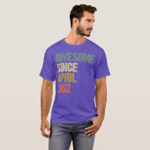 Grovvy Geweldig sinds april 1962 grappig T-shirt (Voorkant volledig)