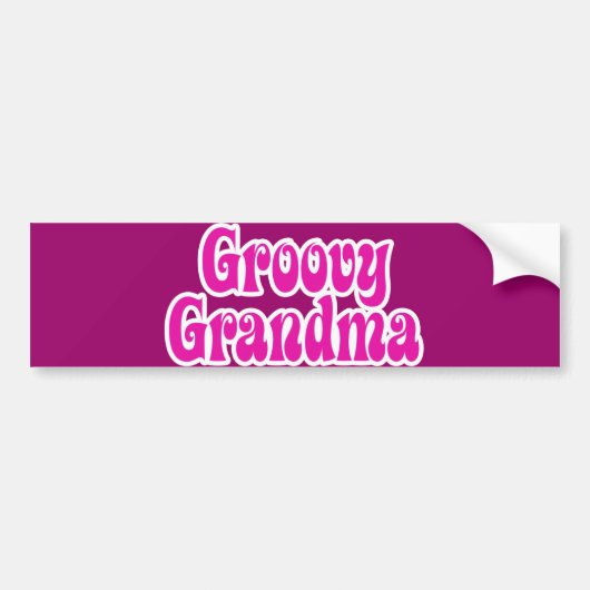 Grovy Grandma Bumpersticker (Voorkant)