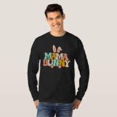 Grovy Mama Bunny Pregnancy Annoucement Easter Day  T-shirt (Voorkant volledig)
