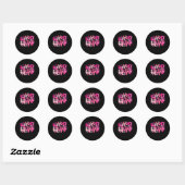 Grovy Support Squad Breast Cancer Awareness Pink F Ronde Sticker (Vel)
