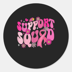 Grovy Support Squad Breast Cancer Awareness Pink F Ronde Sticker