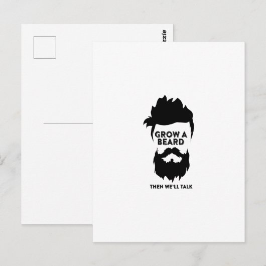 Grow a beard then we'll talk briefkaart (Voorkant / Achterkant)