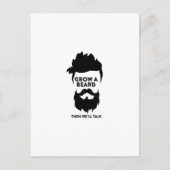 Grow a beard then we'll talk briefkaart (Voorkant)