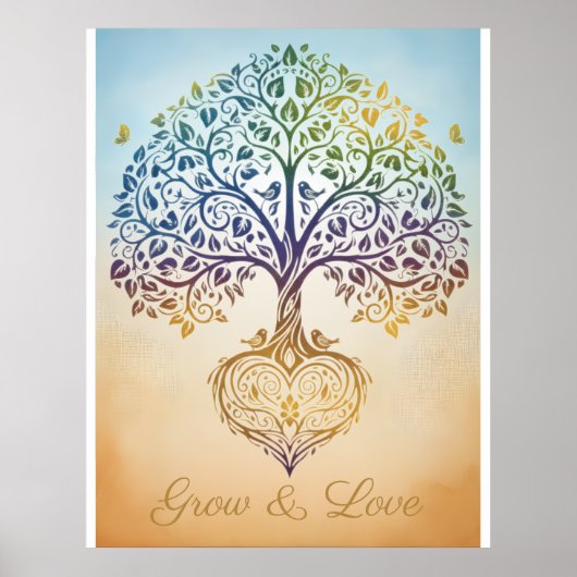 Grow and Love Canvas Poster (Voorkant)