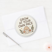 Grow At Your Own Pace Mushroom Sticker (Envelop)