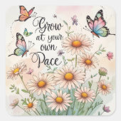 Grow at your own pace - sticker (Voorkant)