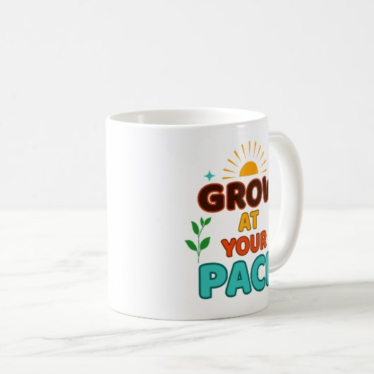 Grow at Your Pace - Mug Koffiemok (Voorkant rechts)