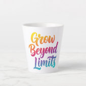 Grow Beyond Limits - Kleurrijk Motivatie Latte Mok (Voorkant)