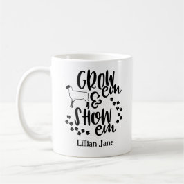 Grow Em Show Em Lamb Custom Name Koffiemok