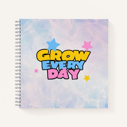 Grow Every Day Star Notitieboek (Voorkant)