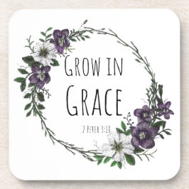 Grow in Grace Plastic Coaster Bier Onderzetter