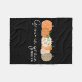 Grow In Grace Pumpkins Fall Thanksgiving Christian Fleece Deken (Voorkant (Horizontaal))