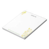 Grow My Faith Gele Hyacint gepersonaliseerd Notitieblok (Linkerzijde)