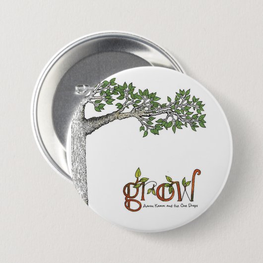 Grow Pin Ronde Button 7,6 Cm (Voorkant /achterkant)