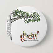 Grow Pin Ronde Button 7,6 Cm (Voorkant)