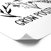 Grow Positive Thoughts Flowers Inspirerend Quote Poster (Hoek)