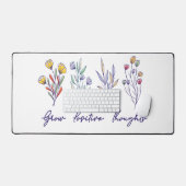 Grow Positive Thoughts Wildflower Floral Plant Bureaumat (Keyboard & Muis)