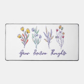 Grow Positive Thoughts Wildflower Floral Plant Bureaumat (Voorkant)