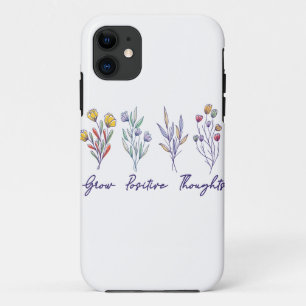 Grow Positive Thoughts Wildflower Floral Plant Case-Mate iPhone Case