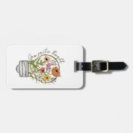 Grow positive thoughts Wildflower Inspirerend Bagagelabel