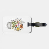 Grow positive thoughts Wildflower Inspirerend Bagagelabel (Achterkant horizontaal)