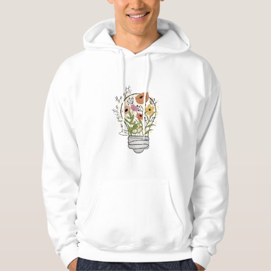 Grow positive thoughts Wildflower Inspirerend Hoodie (Voorkant)