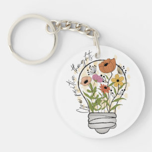Grow positive thoughts Wildflower Inspirerend Sleutelhanger