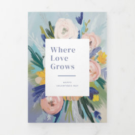 Grow samen de Aangepaste Valentijn van de Foto Drieluik Wenskaart