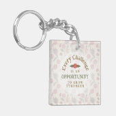 "Grow Stronger" Affirmation Acrylic Keychain (Voorkant Links)