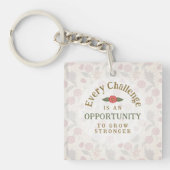 "Grow Stronger" Affirmation Acrylic Keychain (Voorkant)